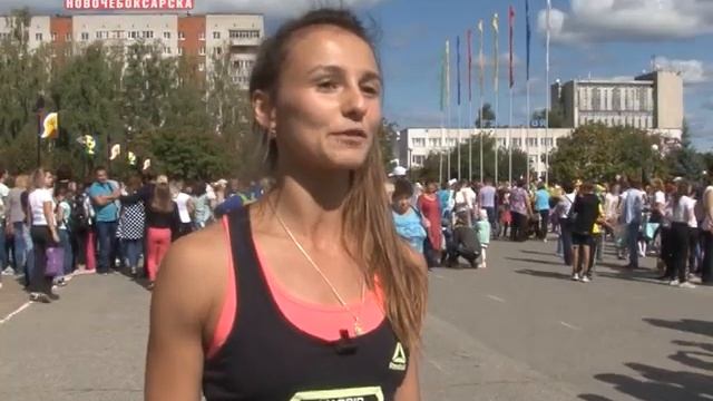 День рождения Новочебоксарска начался с зарядки «со звездой»
