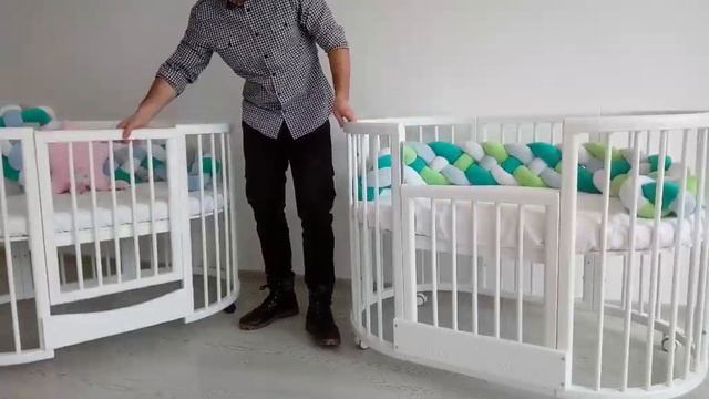 Кроватка ТРАНСФОРМЕР с опускающейся стенкой SMART BED PLUS!IngVart.
