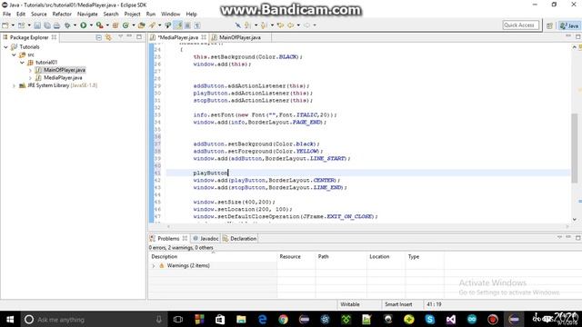 How to make a music player in java using Eclipse : Part#2 смотреть онлайн