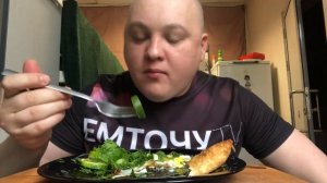 Глазунья с чебуреком мукбанг MUKBANG