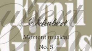 Emil GILELS plays SCHUBERT  Moment musical No. 5 /SU record