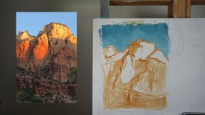 Zion National Park Oil Painting Sketch Tutorial