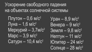 Физика 7 класс. §29 Сила тяжести на других планетах