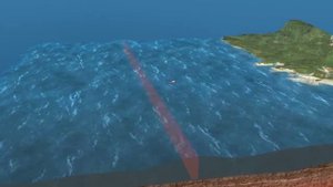 цунами 3d анимация