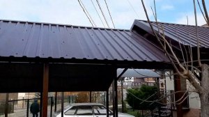 Навес 2 уровня из профлиста,профнастила.