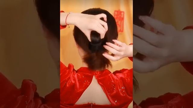 #RED ? #CLUTCHER #HAIRSTYLE ? #Shorts #Ytshorts #Viral #Trendind #Bunhairstyle✨?✨