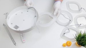 Сборка потолочного светильника с led подсветкой Omiso 21800 6+1, Schaffner