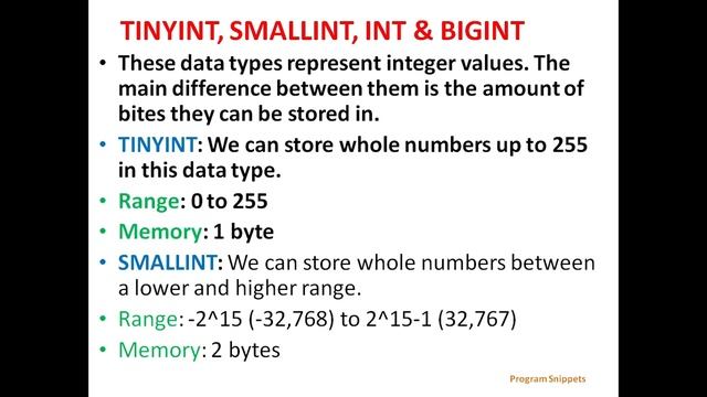 Exact Numeric Data Types In MS-SQL-Server