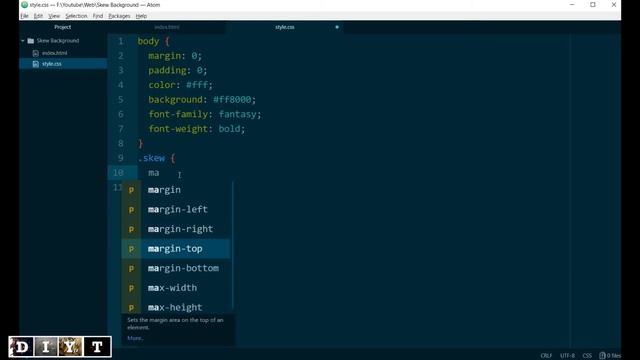 Skew Background HTML and CSS