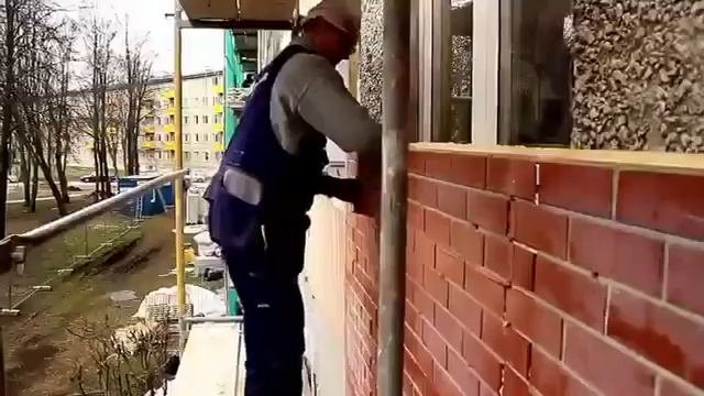 Монтаж фасадных термопанелей с клинкерной плиткой под кирпич