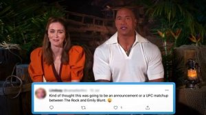 Dwayne Johnson and Emily Blunt Funny Moments