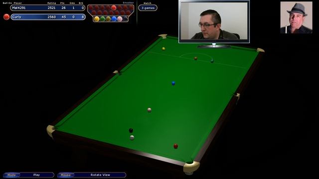 Virtual Pool 4 | Snooker Match | A Very Close Match | Mal255 vs Curley смотреть онлайн