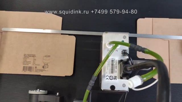 Маркировка коробочек с помощью каплеструйного маркиратора и пролистывателя