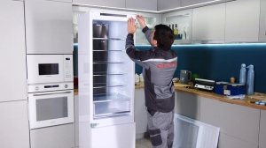 Как установить встраиваемый холодильник MAUNFELD