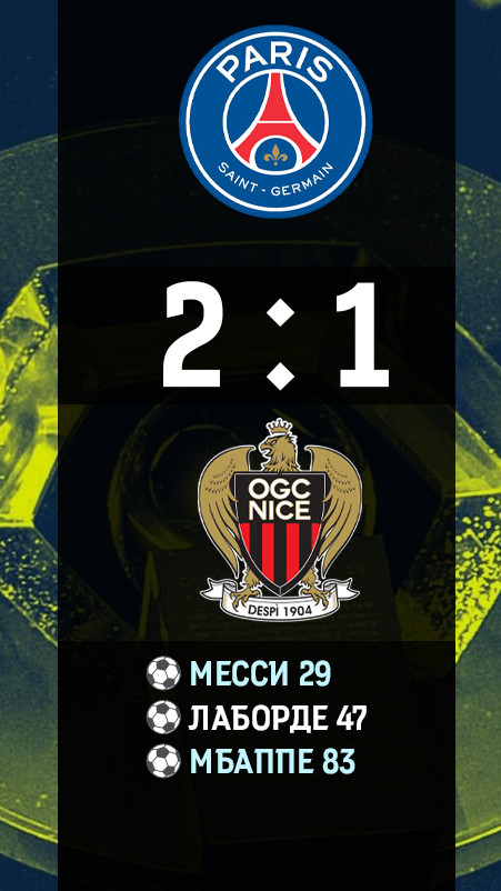 ПСЖ 2-1 Ницца Обзор Матча | PSG 2-1 Nice Highlights