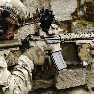 Камуфляжные тактические перчатки для сенсорного экрана, с закрытыми пальцами