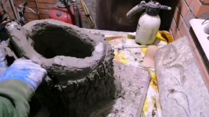 Пенечек ваза из цемента своими руками. Как натуральный.tocón de cemento,stump vase made of cement.