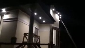 Подсветка фасада дома в ночное время