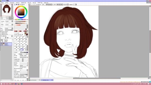 Hair Tutorial | Paint Tool Sai смотреть онлайн
