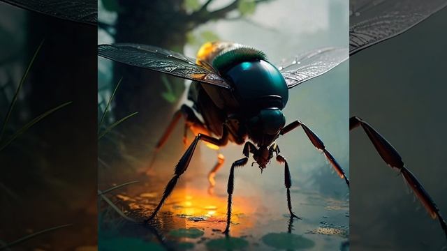 Жук. Видео 3D. Гигантские насекомые.