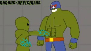 Мелон пытается пробить пресс... (Melon playground анимация) - оригинал