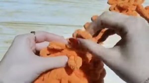 вяжем тыкву к хэллоуину руками из Alize Puffy