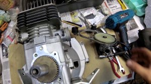 Сборка мотора снегохода Yamaha BR250 \ новый аккумулятор \ сломался шуруповерт.