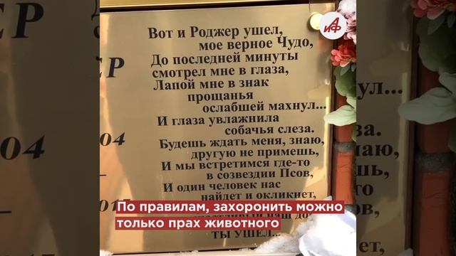 Кого хоронят на кладбище домашних животных?