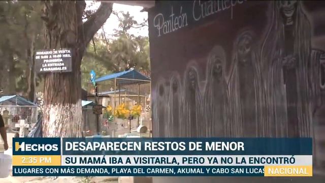 Roban restos de una niña en el panteón de Cuautepec; su mamá iba a visitarla, pero ya no la encontr