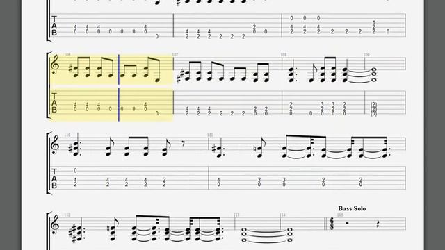 Metallica   Orion James guitar tablature