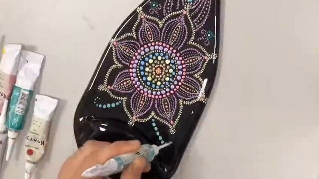 Роспись бутылок (точечная роспись) мастер классы в Красноярске