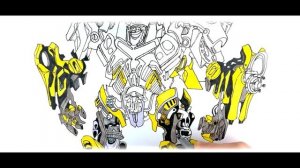 Раскраска трансформера Бамблби/ Draw a transformer Bumblebee