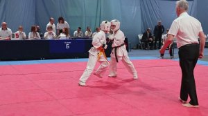 Областные соревнования по каратэ г. Екатеринбург, ДИВС 01-05-2023.Багадов Давид 1 бой ч 2