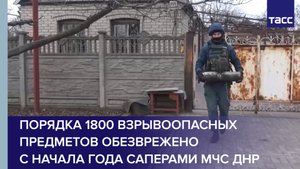 Порядка 1800 взрывоопасных предметов обезврежено с начала года саперами МЧС ДНР