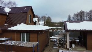 Полное преображение дачного дома и бани. Сайдинг Docke Lux Миндаль , под Брус.