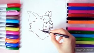Рисую кота Тома из мультика "Том и Джерри"...