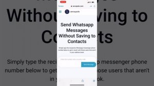 Как найти контакт в WhatsApp не сохраняя номер телефона? Лайфхак