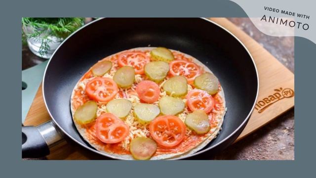 Ленивая пицца на сковороде