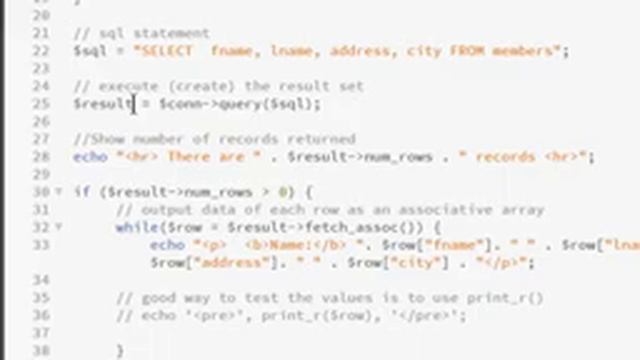 PHP / MySQL Course Course  12 - Connecting to a MySQL Database using MySQLi Object Oriented