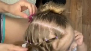 Прическа для маленьких девочек из хвостиков.#ЛУЧШИЕ ПРИЧЕСКИ #длядевочек