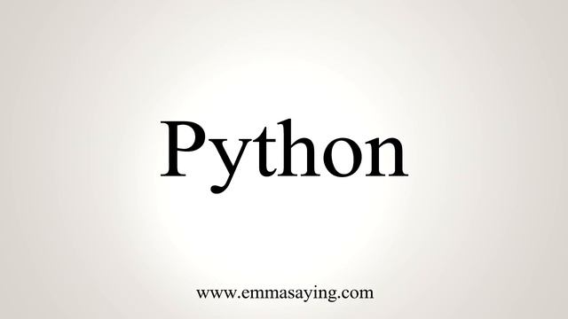 How To Say Python