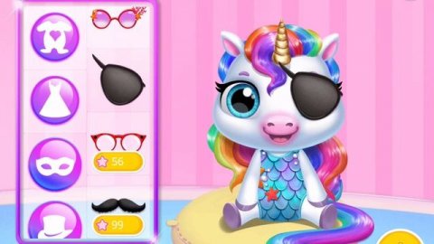 Мультик про Единорога/ играем и одеваем малыша.