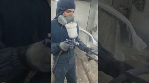 Покраска накладок противотуманных фар Мазда 6 GH в раптор