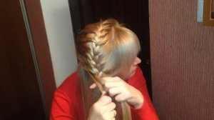 Красивая коса самой себе на каждый день. Колосок, объёмная прическа.