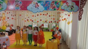 Осенний утренник 🍁🍁🍁 песня девочек Тихо капает вода Кап Кап