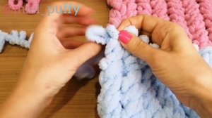 2 узора для пледа из пряжи Alize Puffy
