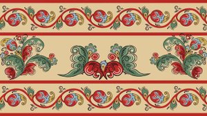 Борецкая роспись. Бесплатный футаж. Зацикленное видео. 1