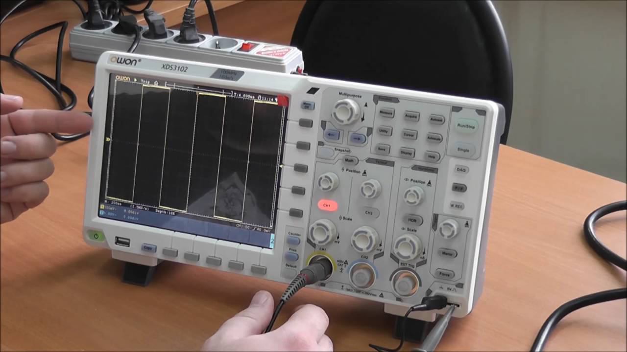 Обзор и эксперимент с цифровым осциллографом OWON XDS3102. смотреть онлайн