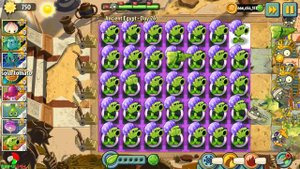 Plants vs Zombies 2 Mod - ALL PEA MAX LEVEL POWER-UP vs GARGANTUAR FIGHT!