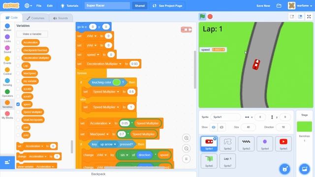 Scratch 3.0 Tutorial: How to Make a Racing Game (Part 3) смотреть онлайн